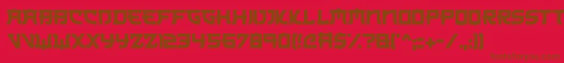 フォントJapanese3017 – 赤い背景に茶色の文字