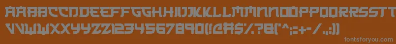 フォントJapanese3017 – 茶色の背景に灰色の文字