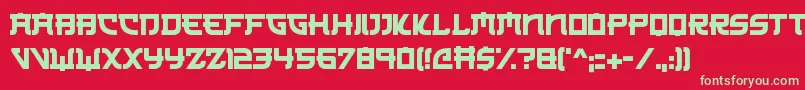 フォントJapanese3017 – 赤い背景に緑の文字