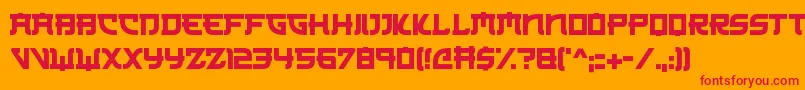 フォントJapanese3017 – オレンジの背景に赤い文字