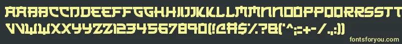 フォントJapanese3017 – 黒い背景に黄色の文字