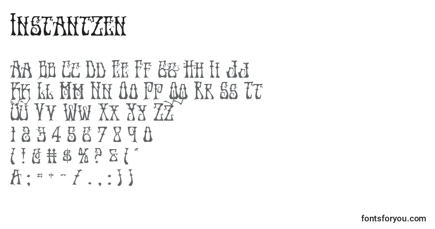 Fuente Instantzen - alfabeto, números, caracteres especiales