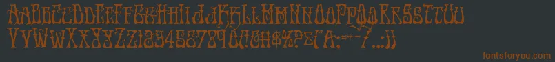 Шрифт Instantzen – коричневые шрифты на чёрном фоне