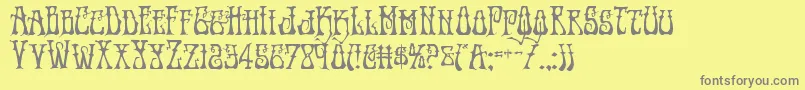 Instantzen Font – Gray Fonts on Yellow Background
