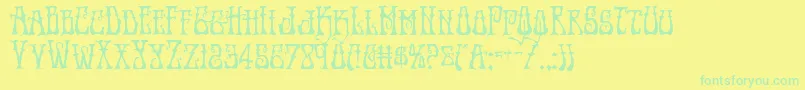 Instantzen Font – Green Fonts on Yellow Background