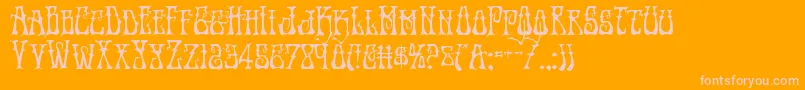 Instantzen Font – Pink Fonts on Orange Background
