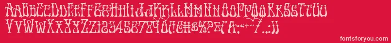 Instantzen Font – Pink Fonts on Red Background