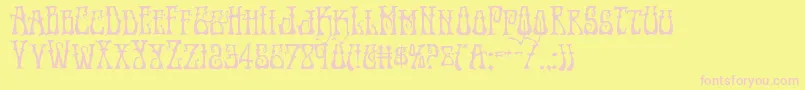 Instantzen Font – Pink Fonts on Yellow Background