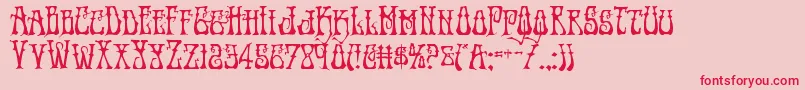 Instantzen Font – Red Fonts on Pink Background