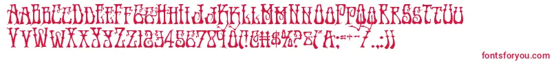 フォントInstantzen – 白い背景に赤い文字