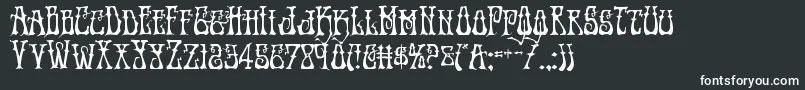 Instantzen-fontti – valkoiset fontit mustalla taustalla