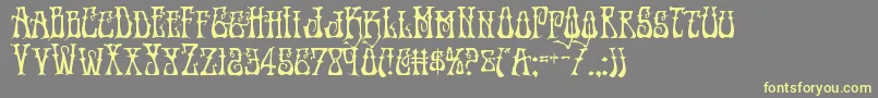 Instantzen Font – Yellow Fonts on Gray Background
