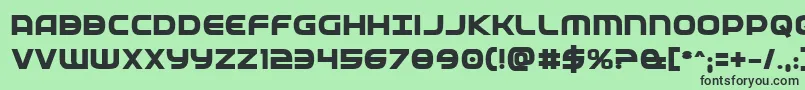 Fedserviceextrabold Font – Black Fonts on Green Background