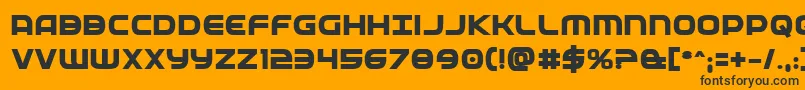 Fedserviceextrabold Font – Black Fonts on Orange Background