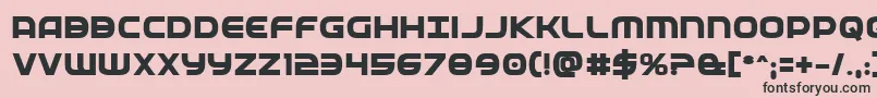 フォントFedserviceextrabold – ピンクの背景に黒い文字