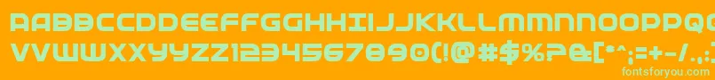 Fedserviceextrabold Font – Green Fonts on Orange Background