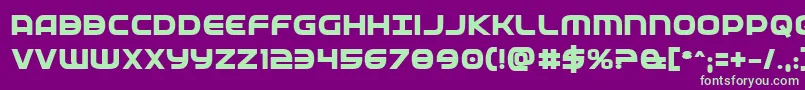 Fedserviceextrabold Font – Green Fonts on Purple Background