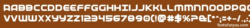 フォントFedserviceextrabold – 茶色の背景に白い文字