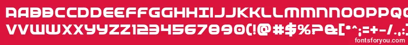 フォントFedserviceextrabold – 赤い背景に白い文字
