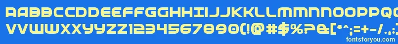 Fedserviceextrabold Font – Yellow Fonts on Blue Background