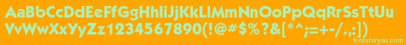 KabeltttMediumBold Font – Green Fonts on Orange Background