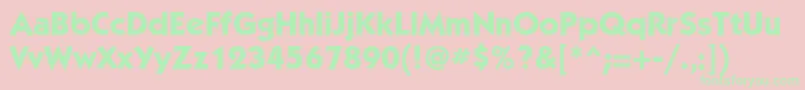 KabeltttMediumBold Font – Green Fonts on Pink Background