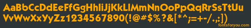 KabeltttMediumBold Font – Orange Fonts on Black Background