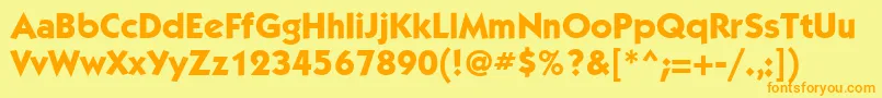 KabeltttMediumBold Font – Orange Fonts on Yellow Background