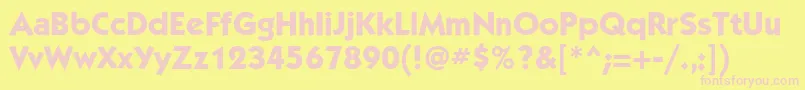 KabeltttMediumBold Font – Pink Fonts on Yellow Background