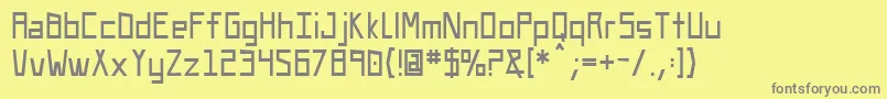 UaSquared Font – Gray Fonts on Yellow Background