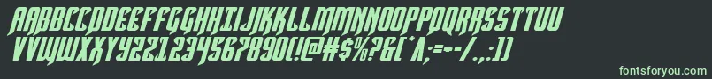 Hawkmoonexpandital Font – Green Fonts on Black Background