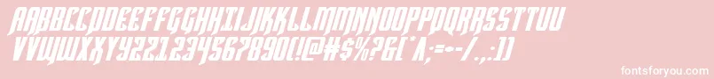 Hawkmoonexpandital Font – White Fonts on Pink Background