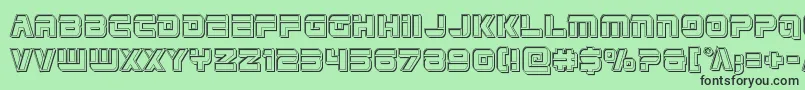 Edgeracerengrave Font – Black Fonts on Green Background