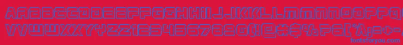 Edgeracerengrave Font – Blue Fonts on Red Background