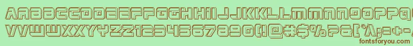 Edgeracerengrave Font – Brown Fonts on Green Background