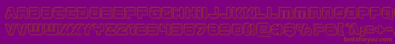 フォントEdgeracerengrave – 紫色の背景に茶色のフォント