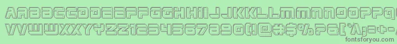 Edgeracerengrave Font – Gray Fonts on Green Background