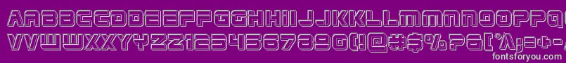 Edgeracerengrave Font – Green Fonts on Purple Background