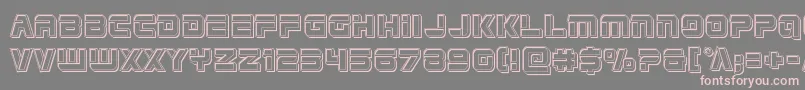 Edgeracerengrave Font – Pink Fonts on Gray Background