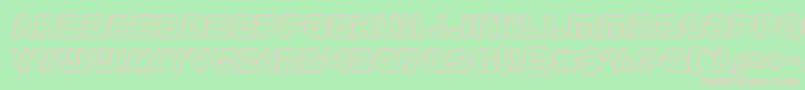 Edgeracerengrave Font – Pink Fonts on Green Background