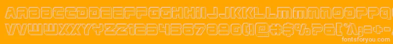 Edgeracerengrave Font – Pink Fonts on Orange Background