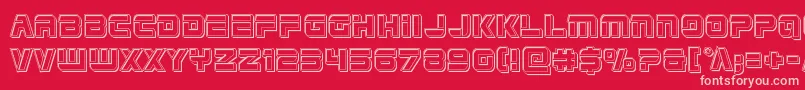 Edgeracerengrave Font – Pink Fonts on Red Background