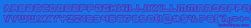 Edgeracerengrave Font – Purple Fonts on Blue Background