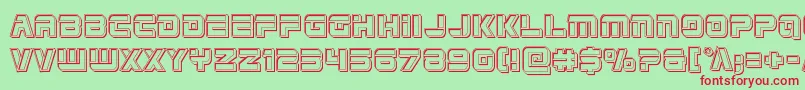Edgeracerengrave Font – Red Fonts on Green Background