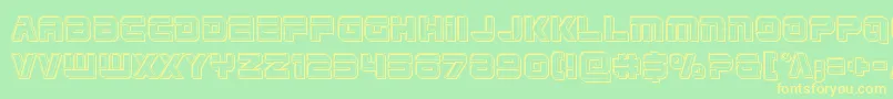 Edgeracerengrave Font – Yellow Fonts on Green Background