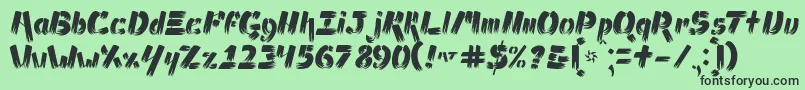 AmpadBrush Font – Black Fonts on Green Background