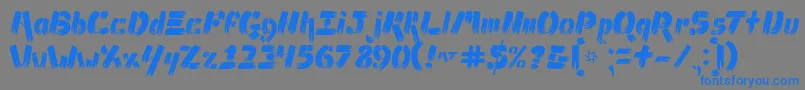 AmpadBrush Font – Blue Fonts on Gray Background