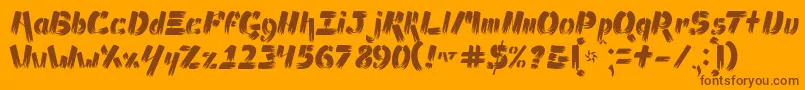 AmpadBrush Font – Brown Fonts on Orange Background