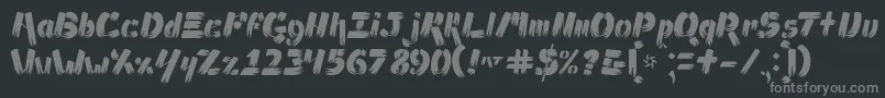 AmpadBrush Font – Gray Fonts on Black Background
