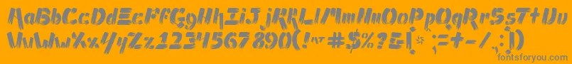 AmpadBrush Font – Gray Fonts on Orange Background